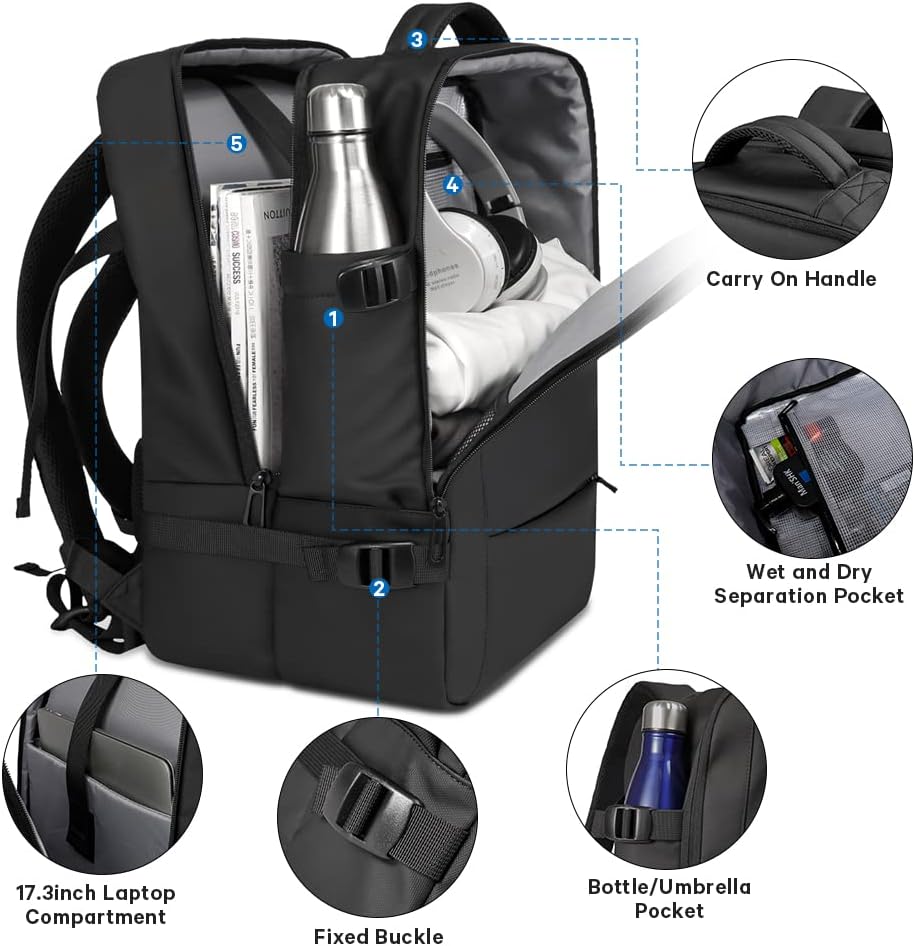 Avery Expandable 26-45L Travel Backpack and Duffle
