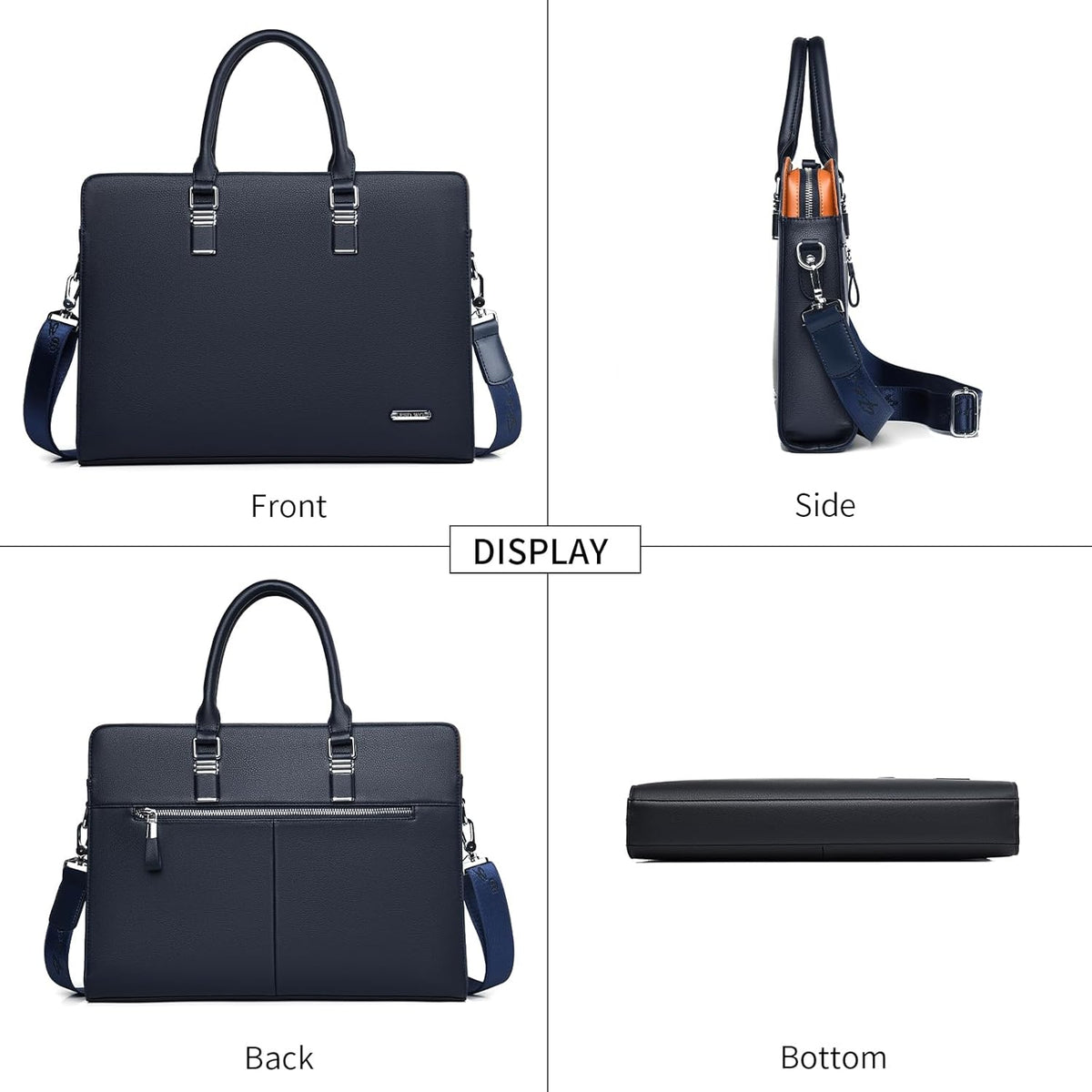 Morgan Genuine Leather Laptop Briefcase for Work