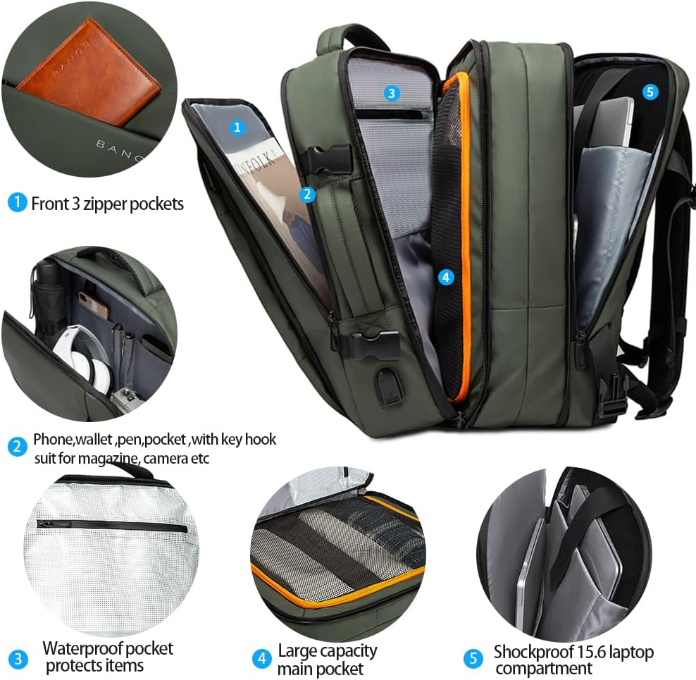 Avery Expandable 26-45L Travel Backpack and Duffle