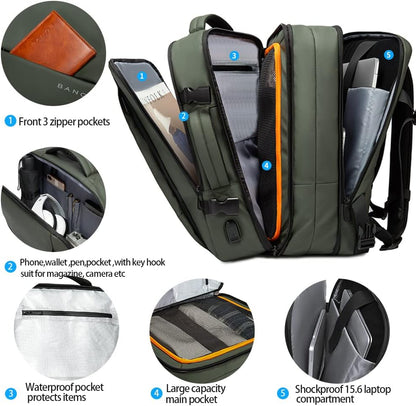 Avery Expandable 26-45L Travel Backpack and Duffle