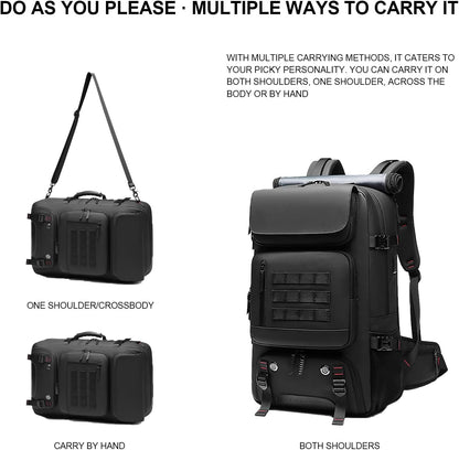 Blake 50L Convertible Travel Backpack with Shoe Section