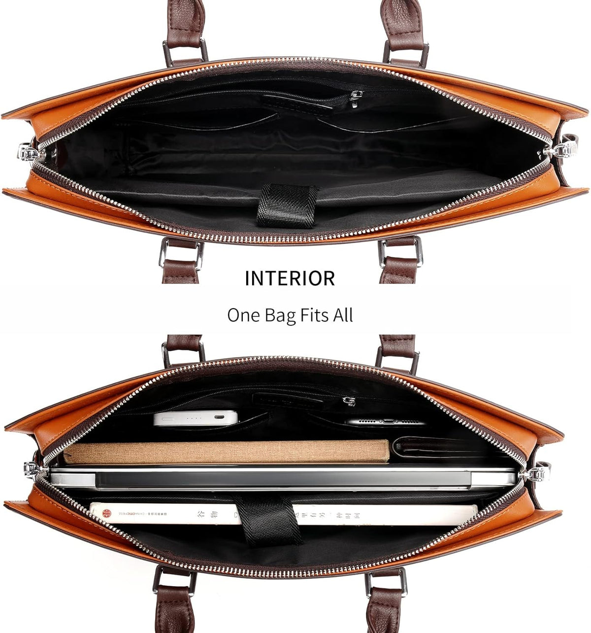 Morgan Genuine Leather Laptop Briefcase for Work