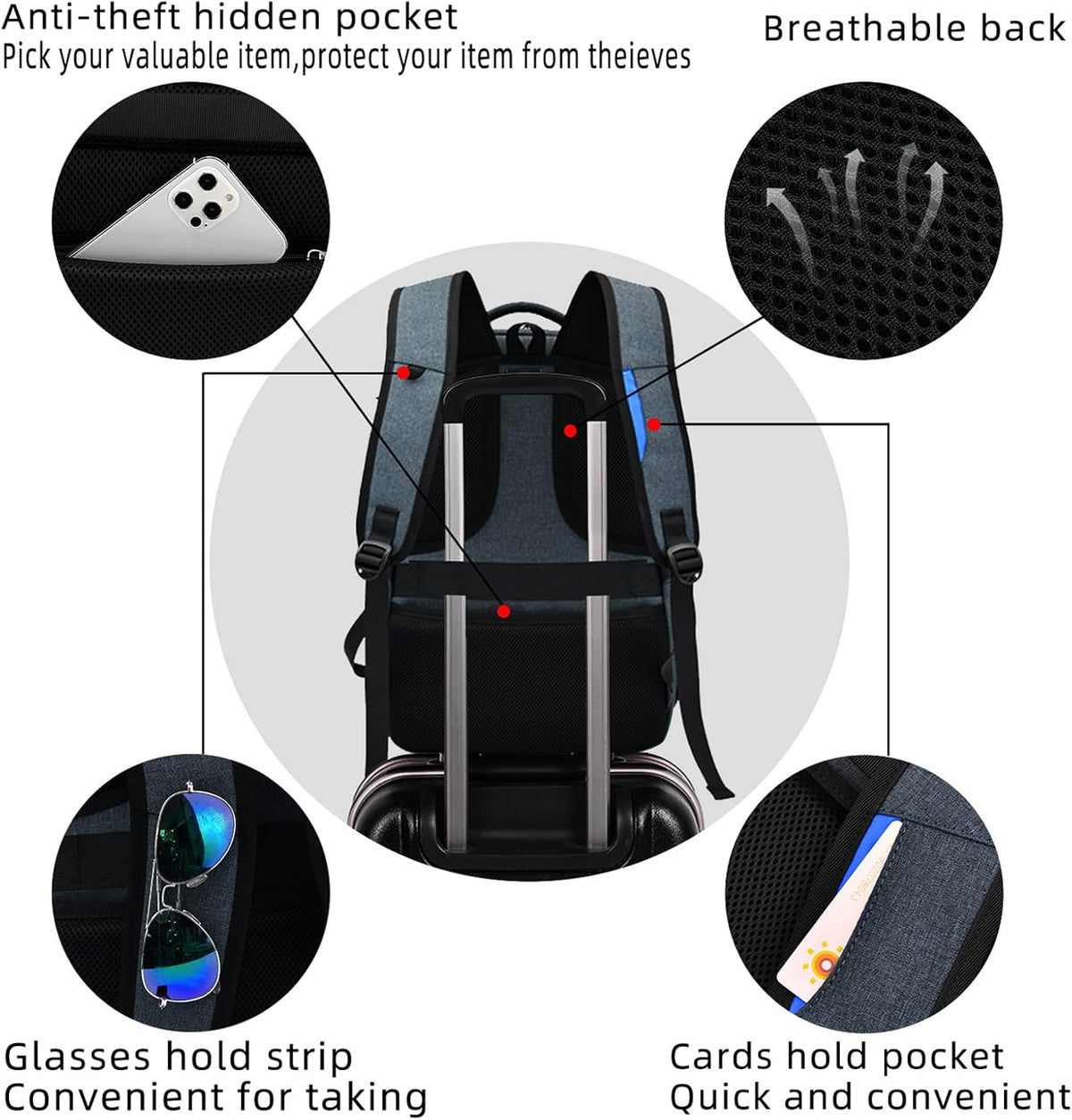 Rory Water-Resistant 17-Inch Laptop Travel Backpack