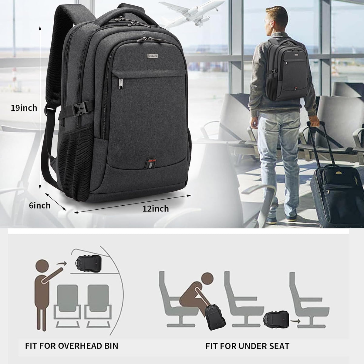 Rory Water-Resistant 17-Inch Laptop Travel Backpack