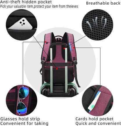 Rory Water-Resistant 17-Inch Laptop Travel Backpack