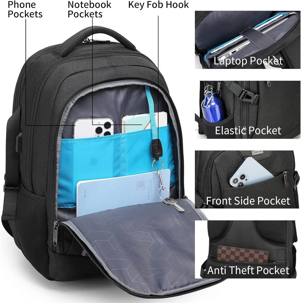 Rory Water-Resistant 17-Inch Laptop Travel Backpack