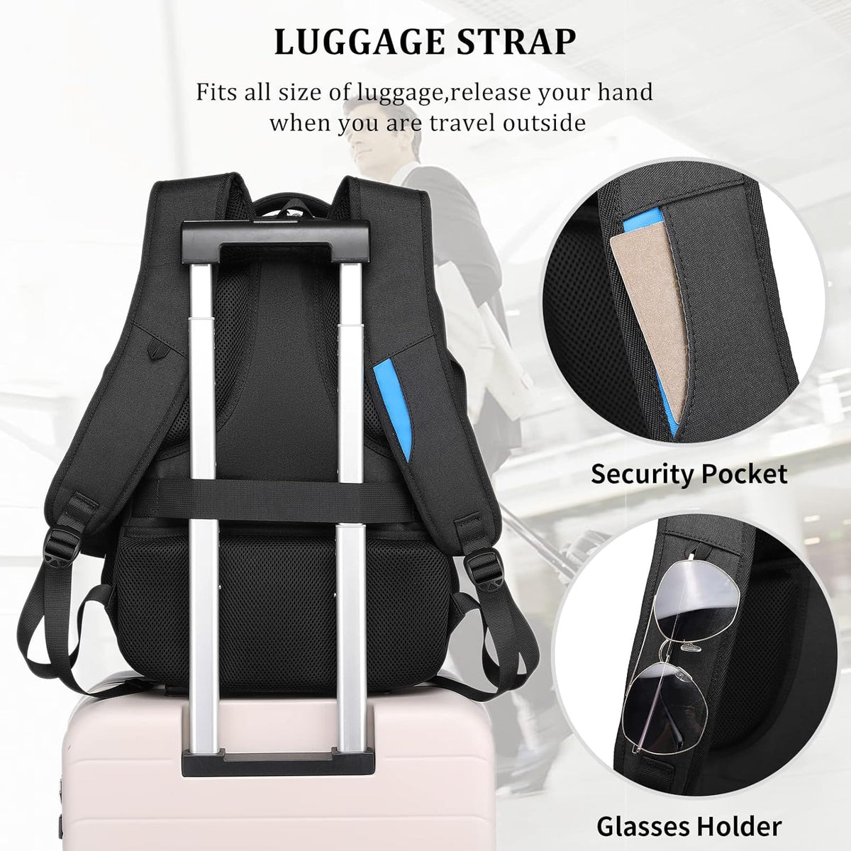 Rory Water-Resistant 17-Inch Laptop Travel Backpack