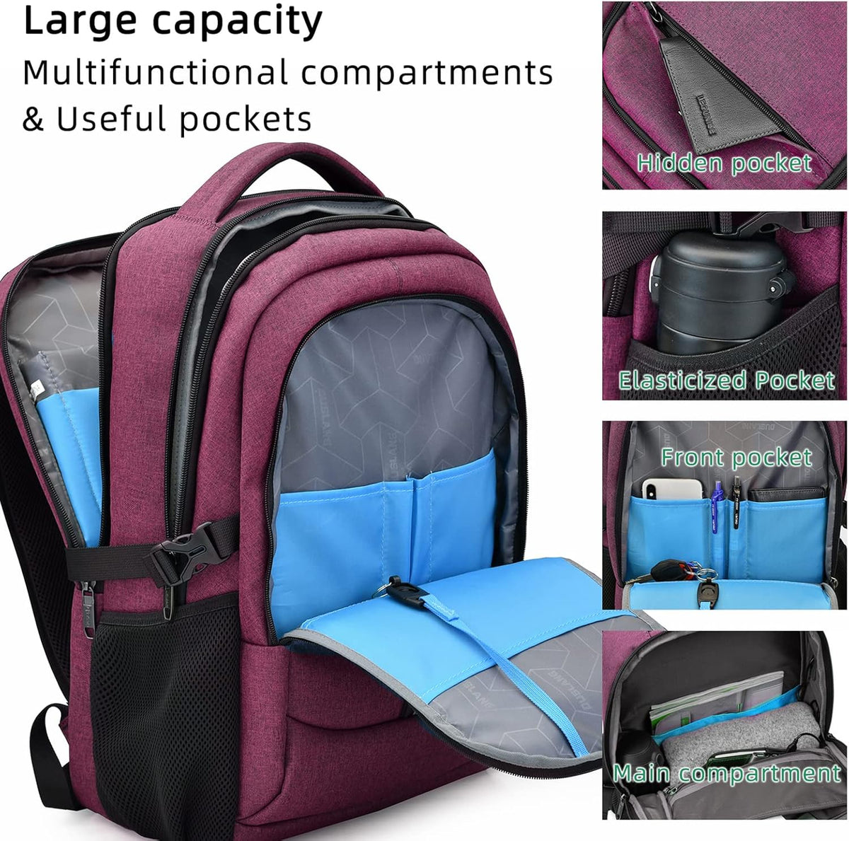 Rory Water-Resistant 17-Inch Laptop Travel Backpack