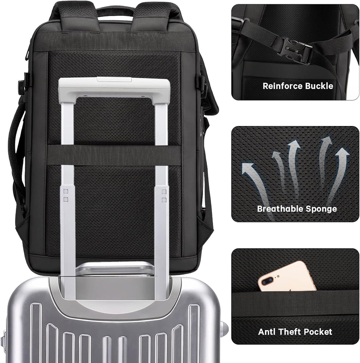 Avery Expandable 26-45L Travel Backpack and Duffle