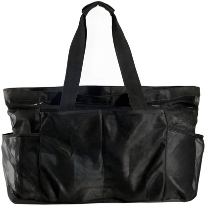 Marina Extra-Large Mesh Beach Tote Set with Zip
