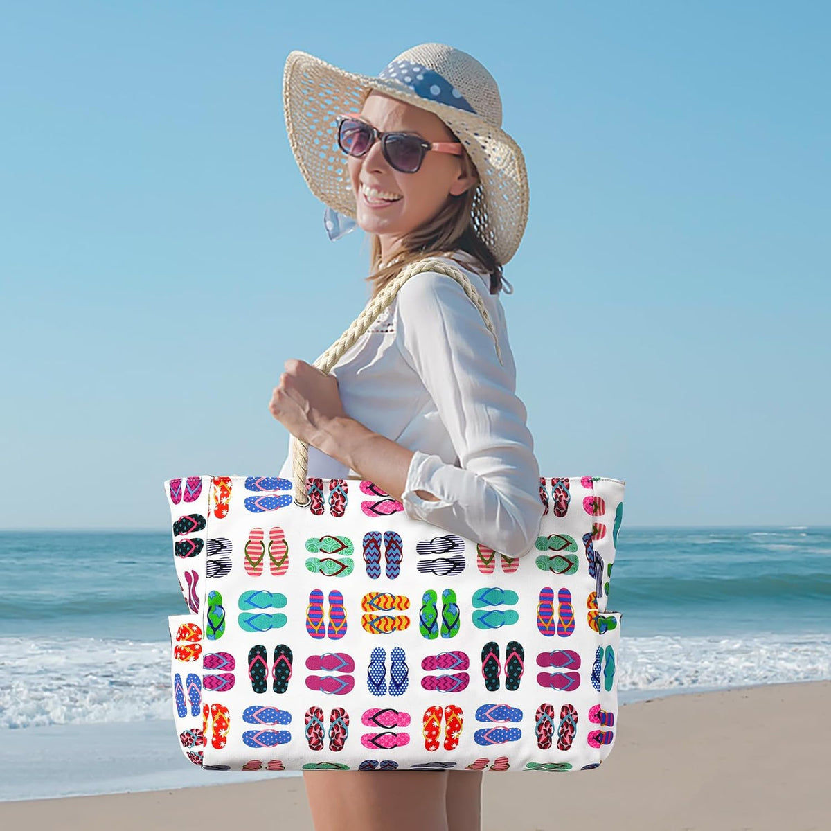 SandAway Oversized Sandproof Beach Tote for Holidays
