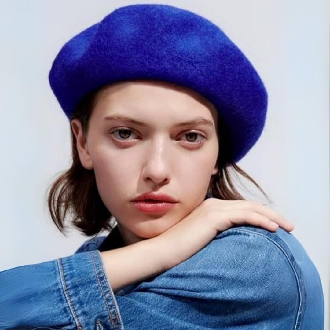 Evelyne Classic French Wool Beret for Autumn and Winter