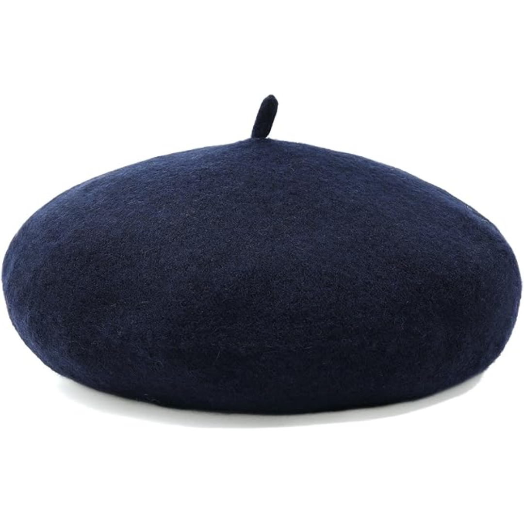 Evelyne Classic French Wool Beret for Autumn and Winter