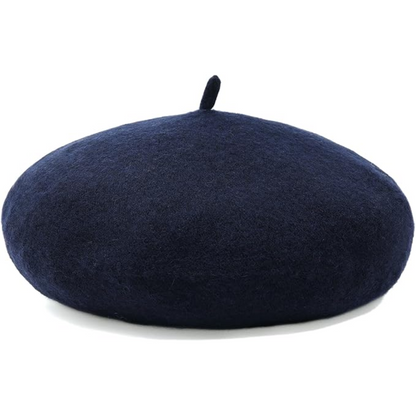 Evelyne Classic French Wool Beret for Autumn and Winter