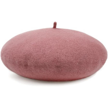 Evelyne Classic French Wool Beret for Autumn and Winter