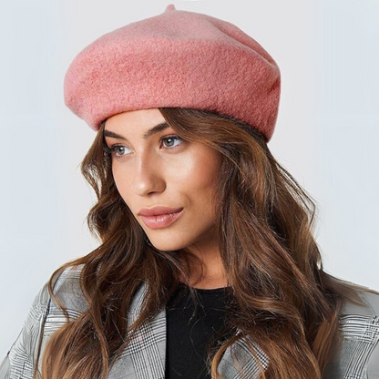 Evelyne Classic French Wool Beret for Autumn and Winter