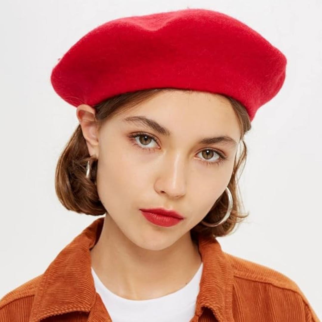 Evelyne Classic French Wool Beret for Autumn and Winter