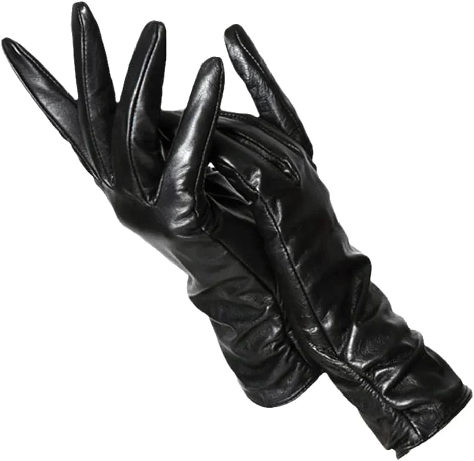 LuxLeather Wool-Lined Leather Gloves for Winter