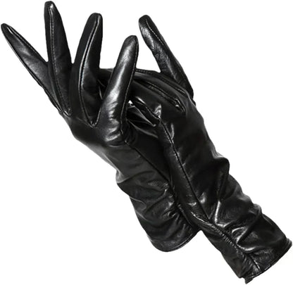 LuxLeather Wool-Lined Leather Gloves for Winter