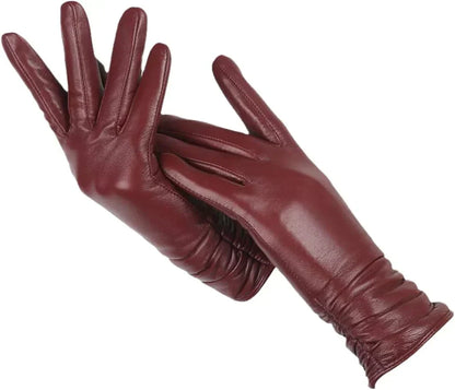 LuxLeather Wool-Lined Leather Gloves for Winter
