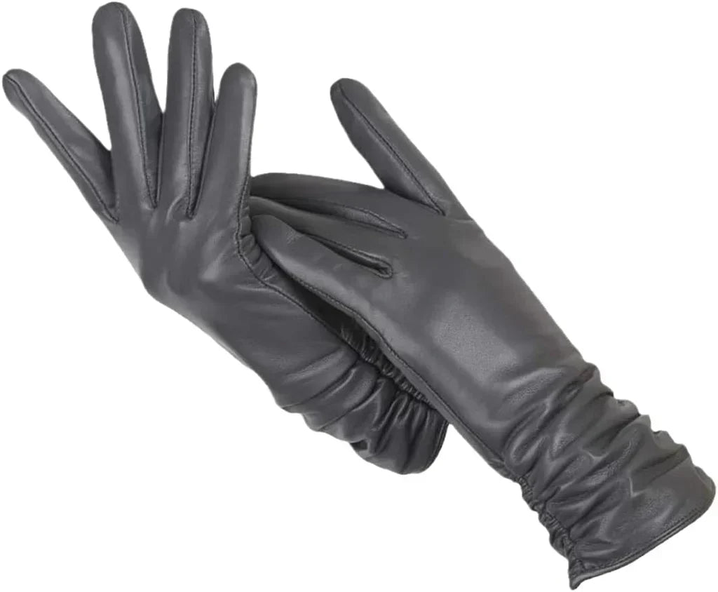 LuxLeather Wool-Lined Leather Gloves for Winter