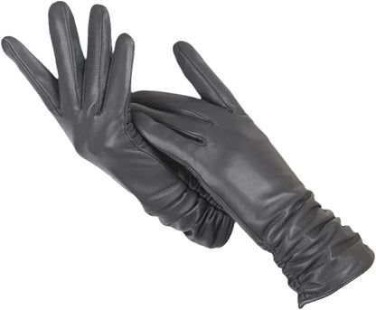 LuxLeather Wool-Lined Leather Gloves for Winter