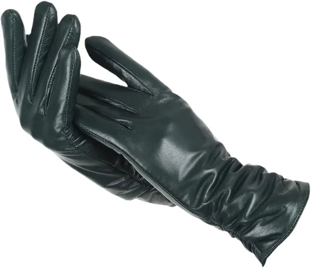 LuxLeather Wool-Lined Leather Gloves for Winter