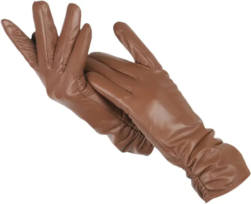 LuxLeather Wool-Lined Leather Gloves for Winter