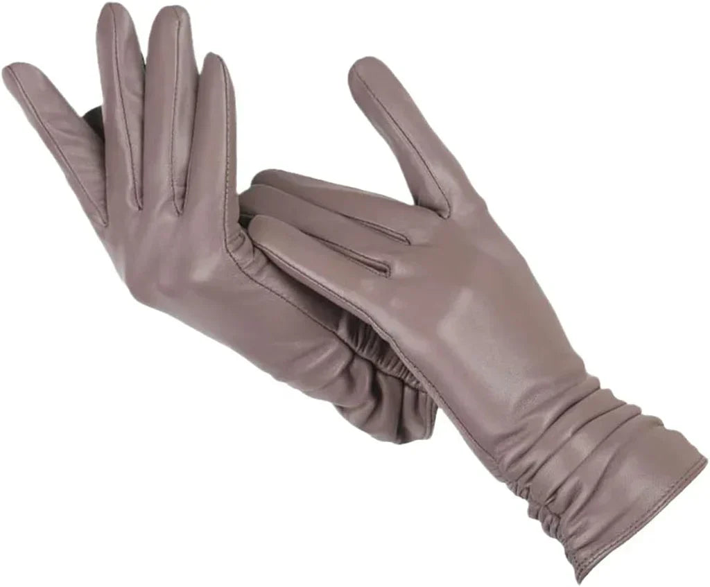 LuxLeather Wool-Lined Leather Gloves for Winter