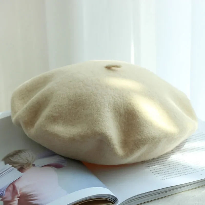 Marlene Classic Stretch Wool Beret for Winter