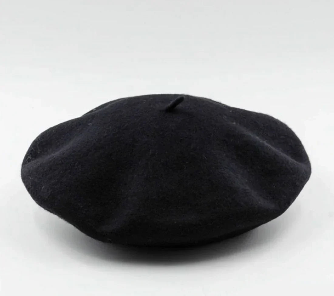 Marlene Classic Stretch Wool Beret for Winter