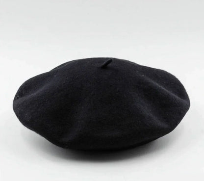 Marlene Classic Stretch Wool Beret for Winter