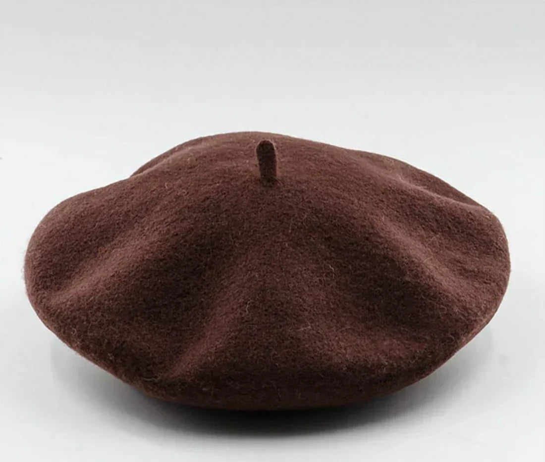 Marlene Classic Stretch Wool Beret for Winter