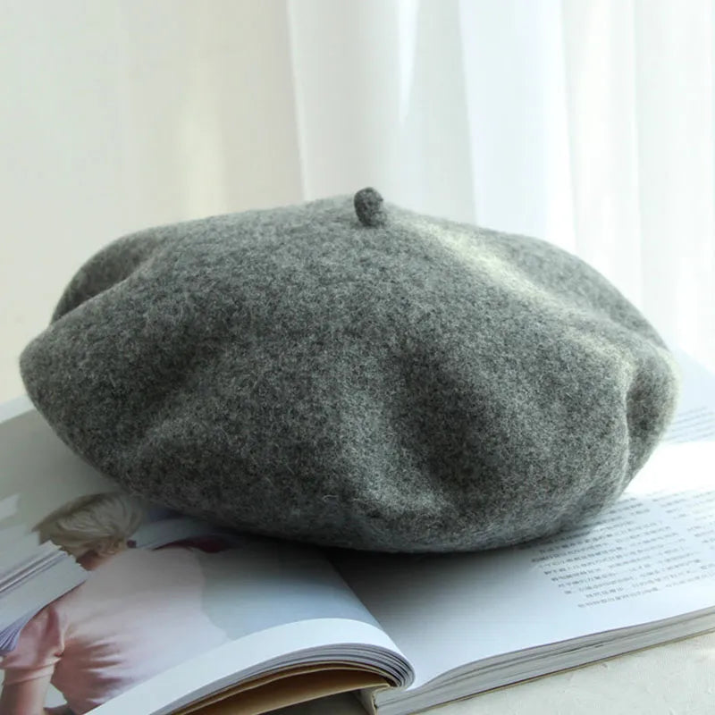 Marlene Classic Stretch Wool Beret for Winter