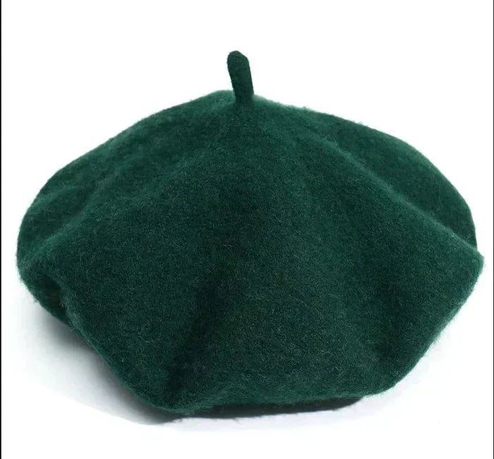 Marlene Classic Stretch Wool Beret for Winter