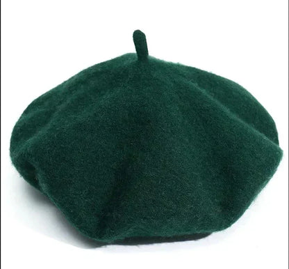 Marlene Classic Stretch Wool Beret for Winter