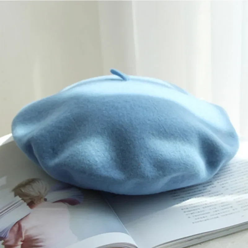 Marlene Classic Stretch Wool Beret for Winter