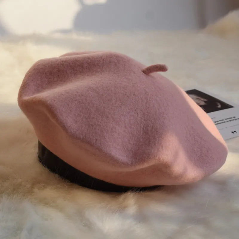 Marlene Classic Stretch Wool Beret for Winter