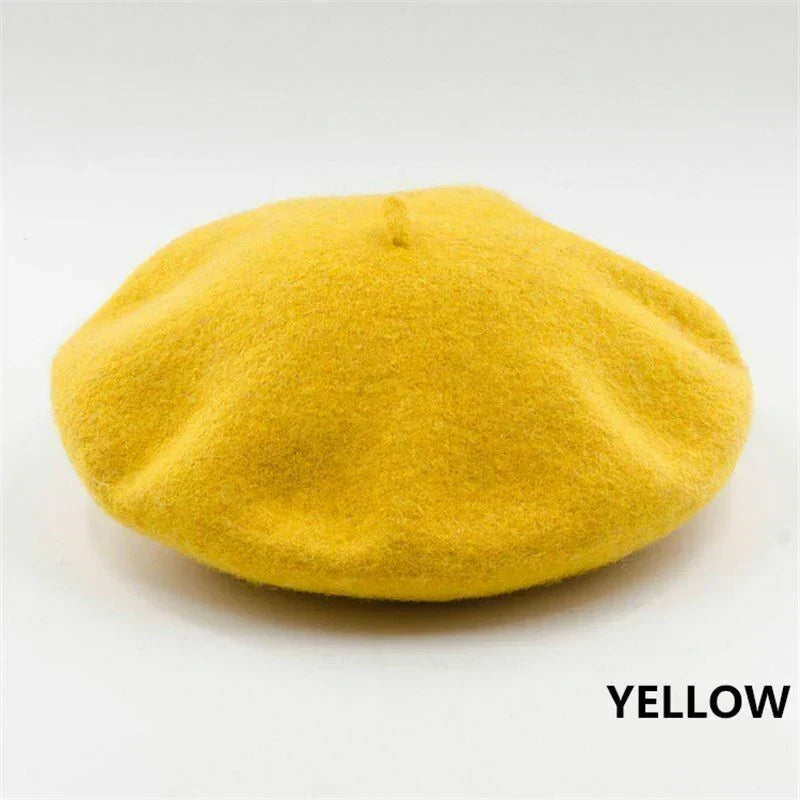 Marlene Classic Stretch Wool Beret for Winter
