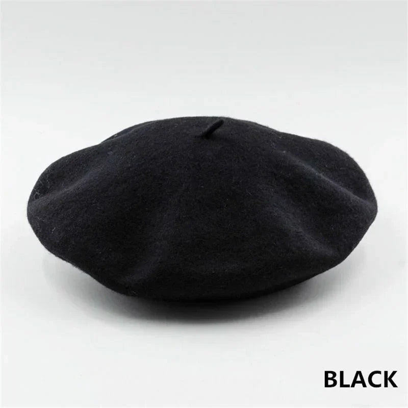 Marlene Classic Stretch Wool Beret for Winter