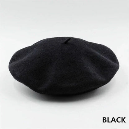 Marlene Classic Stretch Wool Beret for Winter
