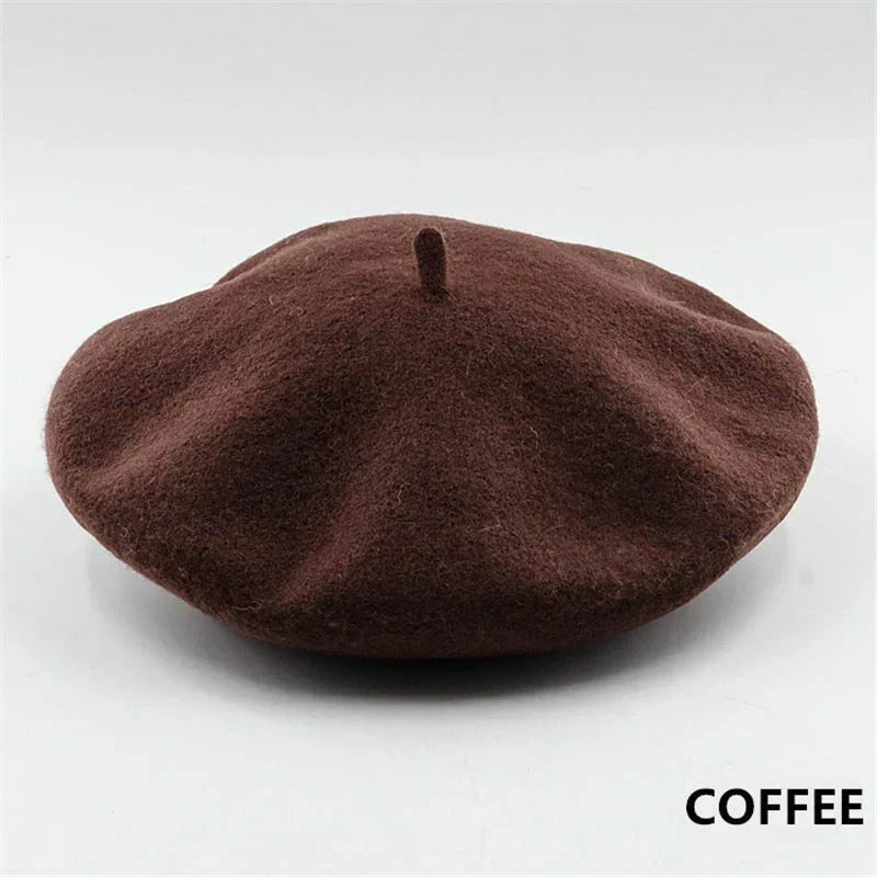 Marlene Classic Stretch Wool Beret for Winter
