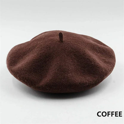 Marlene Classic Stretch Wool Beret for Winter