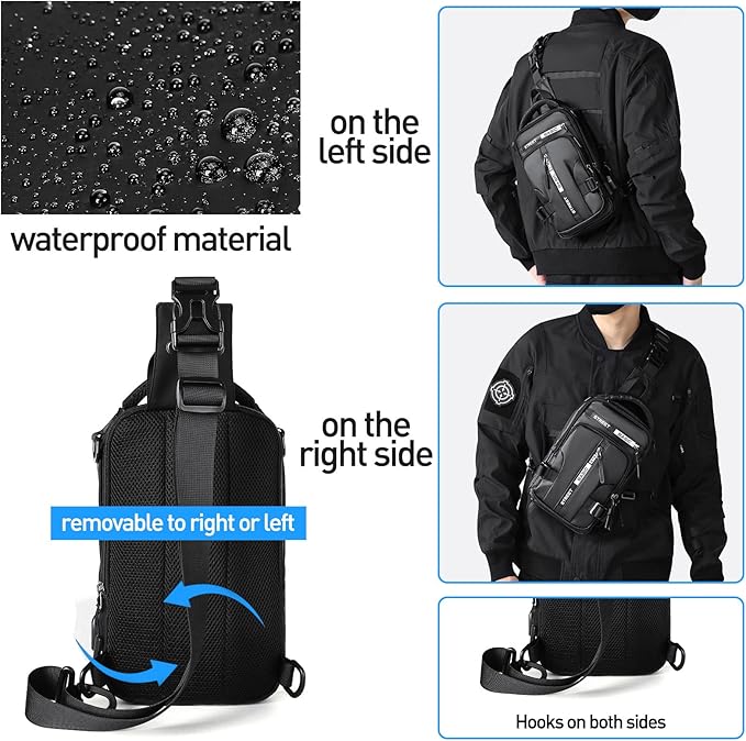 UrbanLite Compact Crossbody Sling Backpack for Travel