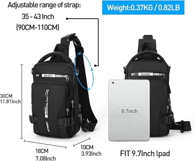UrbanLite Compact Crossbody Sling Backpack for Travel