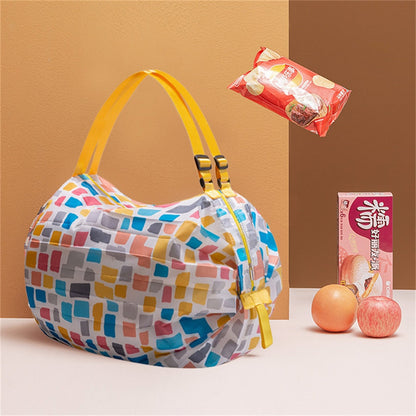 Camille Foldable Large Oxford Shopping Tote Bag