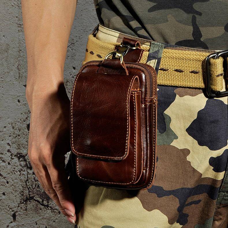 Lorenzo Genuine Leather Waist Pack for Travel