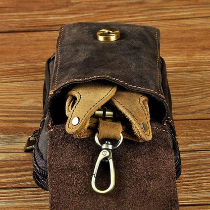 Lorenzo Genuine Leather Waist Pack for Travel