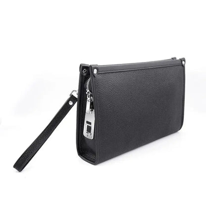 Sebastian Leather Business Clutch with Fingerprint Lock