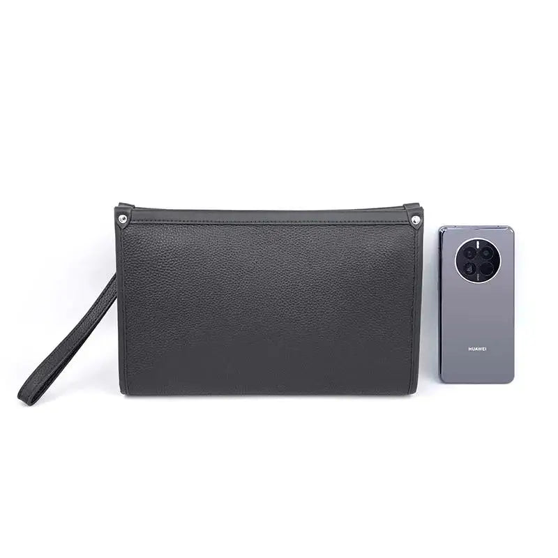 Sebastian Leather Business Clutch with Fingerprint Lock